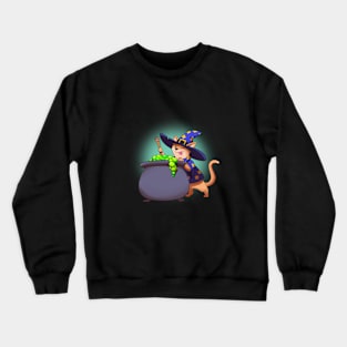 Cat cauldron Halloween Crewneck Sweatshirt